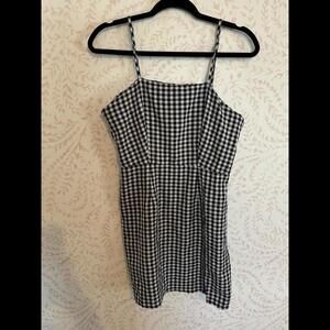 Vintage Style Chic Gingham Checker Dress M